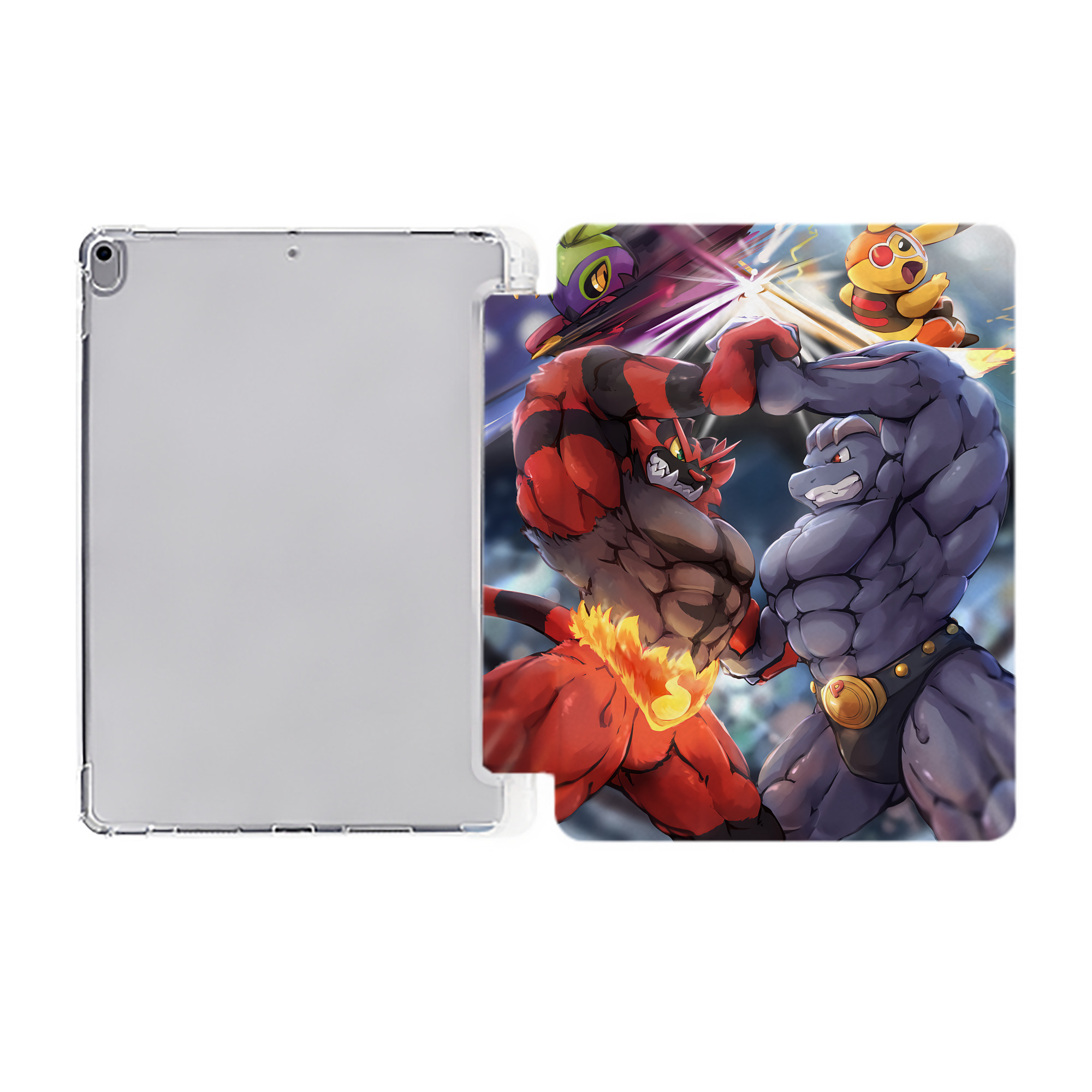 （画像用） ポケットモンスター Pokémon IPad ケース ペン収納付き 三つ折りスタンド PUレザー×シリコン 対応機種9.5/10.5/10.9インチ